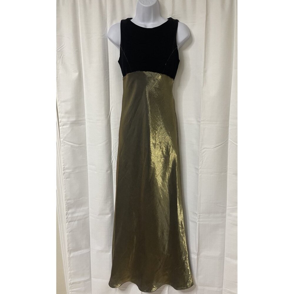Vintage Zum Zum Prom Dress Maxi Gown Velvet 90s Y2K Glam Beaded 5-6